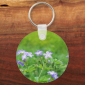 野原のすみれの花 キーホルダー (正面)