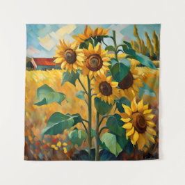 野原のひまわり タペストリー