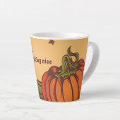 野原のカボチャは寂しい。紅葉秋。 カフェラテマグ (右アングル)