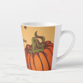 野原のカボチャは寂しい。紅葉秋。 カフェラテマグ