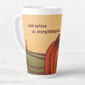 野原のカボチャは寂しい。紅葉秋。 カフェラテマグ (左アングル)