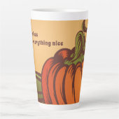 野原のカボチャは寂しい。紅葉秋。 カフェラテマグ (正面)