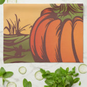 野原のカボチャは寂しい。紅葉秋。 キッチンタオル (折り畳み)