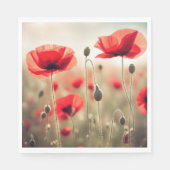 野原のケシの赤 スタンダードランチョンナプキン (正面)