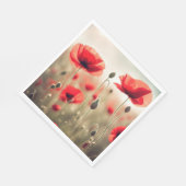 野原のケシの赤 スタンダードランチョンナプキン (角)