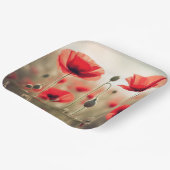 野原のケシの赤 ペーパープレート (傾斜あり)