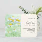 野原のプレッティ・デイジー誕生日 招待状 (スタンド正面)