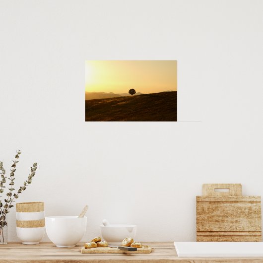 野原の孤独な木 ポスター (キッチン)