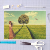 野原の少女 薄葉紙 (クラフト)