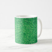 野原の草の緑の芝生のテクスチャ コーヒーマグカップ (正面右)