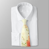 野原の野生の花がピンク色の男性のネクタイ ネクタイ (タイ)