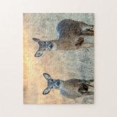 野原の鹿 ジグソーパズル (縦)