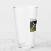 野原を跳び越える長い灰色のうさぎ タンブラーグラス (右)