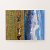 野原を駆ける馬の群れ ジグソーパズル (横)