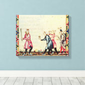 野外での人々のゲーム キャンバスプリント (インサイチュ (ウッドフロア))