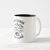 野外で来キャンプする人に良いこと ツートーンマグカップ (正面右)