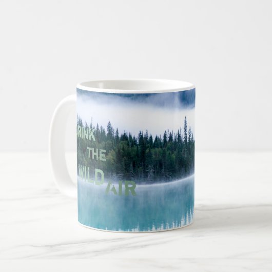 野外の空気を飲む コーヒーマグカップ (正面左)