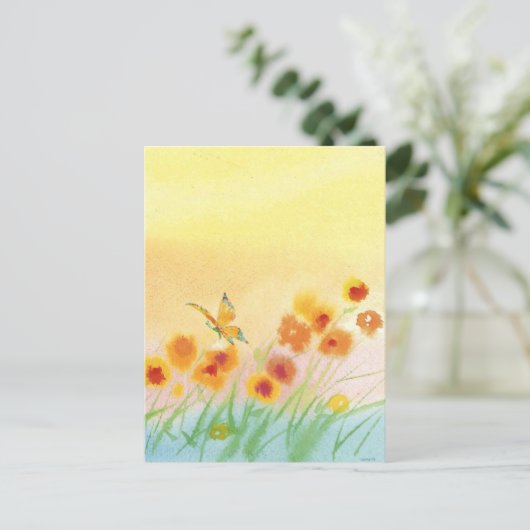 野外の蝶 ポストカード (スタンド正面)