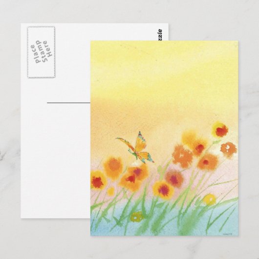 野外の蝶 ポストカード (正面/裏面)