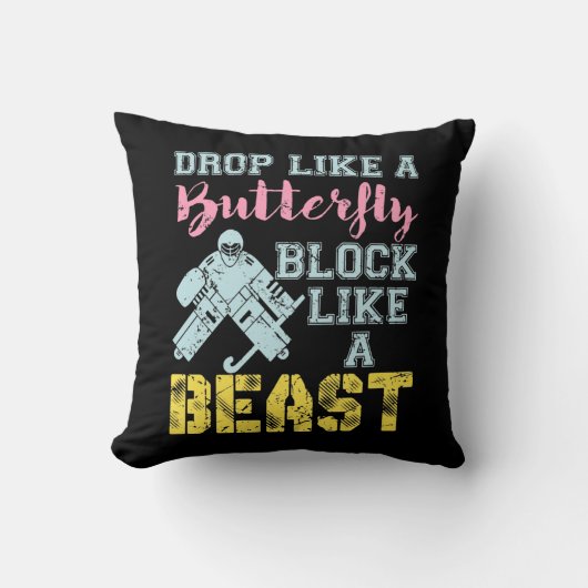 野外ホッケー獣のようなゴアリー・ブロック クッション (正面)