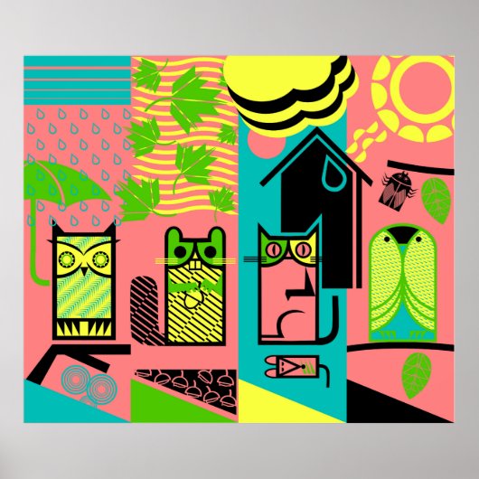 野外性の可愛い生き物 ポスター (正面)