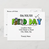 野外活動の日の写実的な昇進の郵便はがきはカスタマイズ! インビテーションポストカード (正面/裏面)