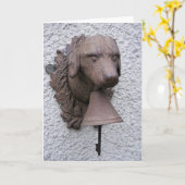 野外犬ベル中国の星占い犬の看板カード カード (黄色い花)