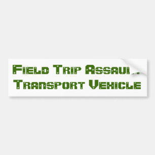 野外研究活動攻撃の輸送車 バンパーステッカー