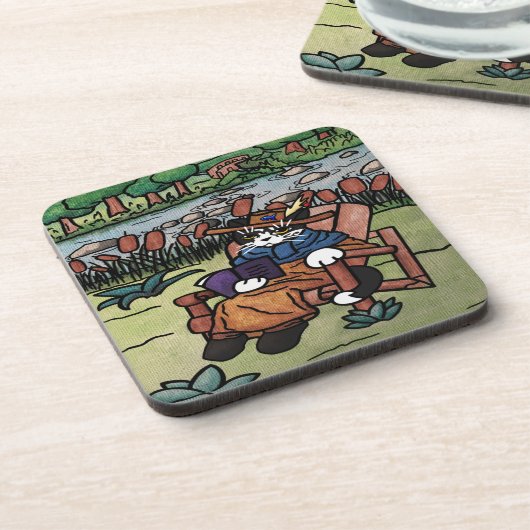 野外読園猫 コースター (左側)