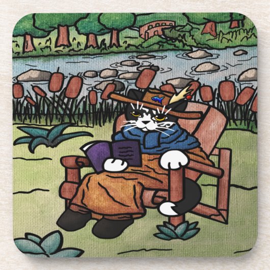 野外読園猫 コースター (正面)