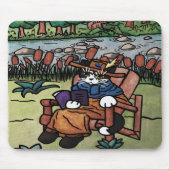 野外読園猫 マウスパッド (正面)