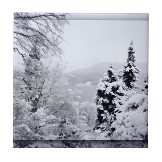 野尻湖装飾瓦 タイル (正面)