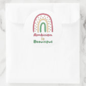 野心は美やる気を起こさせるしい虹 ラウンドシール (バッグ)