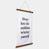 野心ウッドトップウォールタペストリー 吊り下げ型タペストリー (傾斜あり)