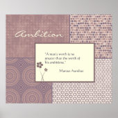 野心引用文ポスターのカスタマイズ ポスター (正面)