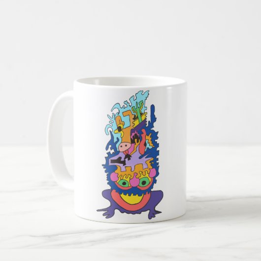 野心的なカエル コーヒーマグカップ (正面左)