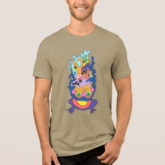 野心的なカエル トライブレンドＴシャツ (正面)