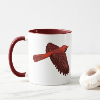 "野性のカーディナル" 鳥のコーヒーマグ マグカップ