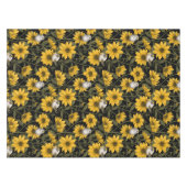 野性ヒマワリと金山鳥/黄色とgr テーブルクロス (正面(横))