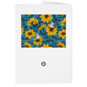 野性ヒマワリと金山鳥/黄色 (裏面)