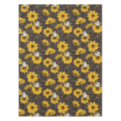 野性ヒマワリと金山鳥/黄色 テーブルクロス (正面)