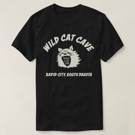 野性猫洞窟 Tシャツ (デザイン正面)