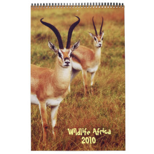 野性生物のアフリカのカレンダー2010年-アフリカのサファリ カレンダー