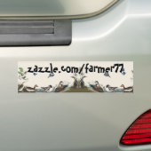 野性生物のアートワークのAudubonのコラージュのバンパーステッカー バンパーステッカー (車上)