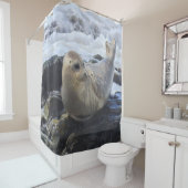 野性生物のシャワー・カーテン、アザラシ、海洋生物 シャワーカーテン (インサイチュ)