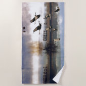 野性生物のビーチタオルを飛ばしているSandhillクレーン鳥 ビーチタオル (正面)