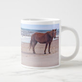 野性生物のマグ、野生の馬 ジャンボコーヒーマグカップ (右)