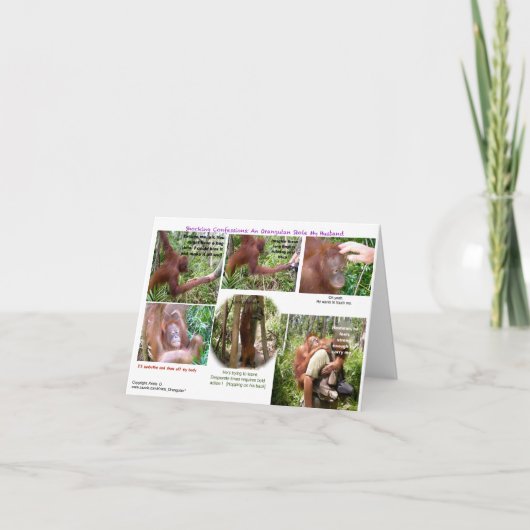 野性生物のロマンチックなユーモア カード (正面)