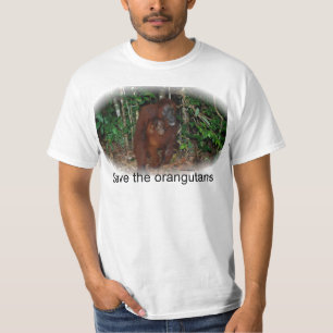 野性生物の保存: 霊長目の母およびベビー Tシャツ