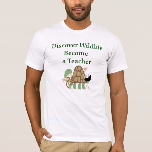 野性生物の先生のTシャツを発見して下さい Tシャツ (正面)